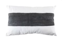Almohadón de panama con franja pintada a mano - comprar online