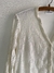 Camisola blanca de encaje forrada en internet