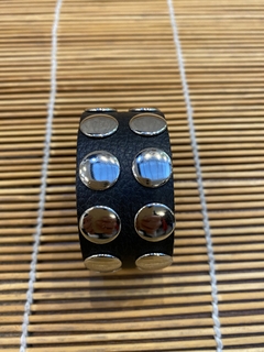 Imagen de Pulsera Cuero Doble Tacha