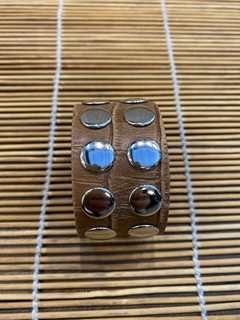 Pulsera Cuero Doble Tacha