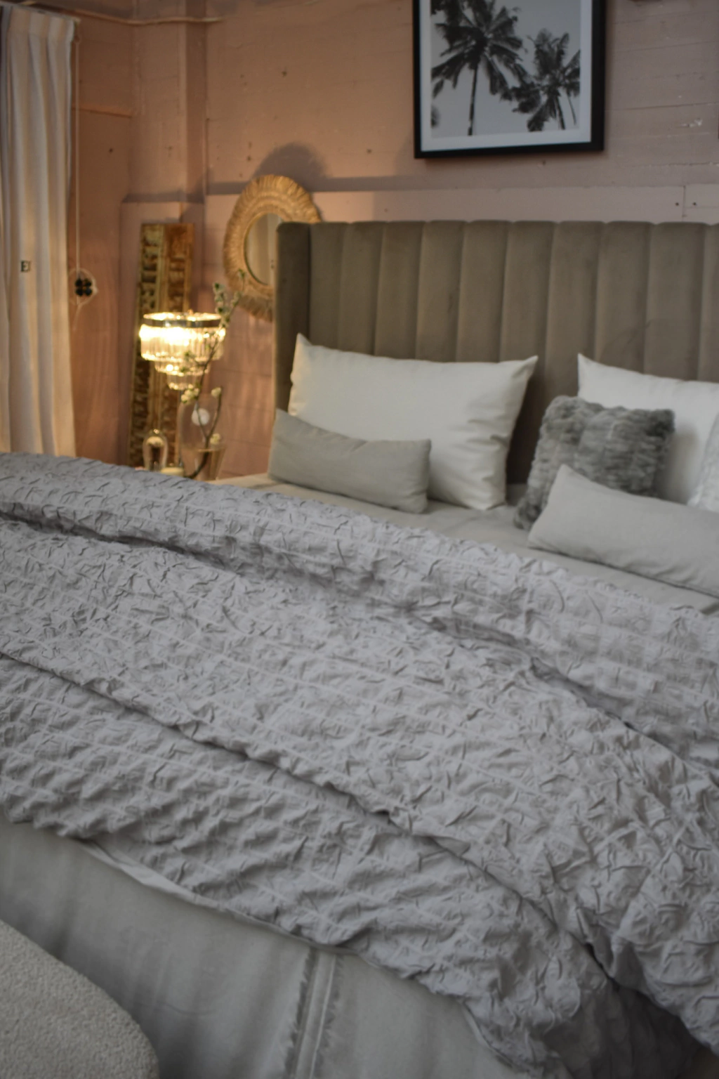 H4 Funda de Edredón King MAR gris