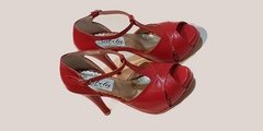 Zapato de Cuero Rojo Layhu - comprar online