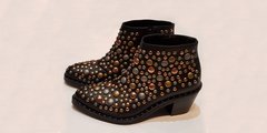 Bota Texana de Cuero Negra Gravagna