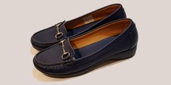 Mocasin de Cuero Azul Gravagna - comprar online