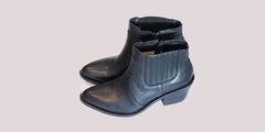 Bota Texana de Cuero Negra Gravagna