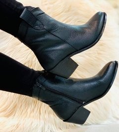 Bota texana de Cuero Negra Gravagna - tienda online