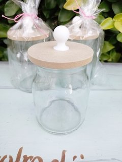 FRASCO DE VIDRIO (YOGHURT DAHI)+TAPITA+TIRADOR