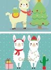Llamitas navideñas S375
