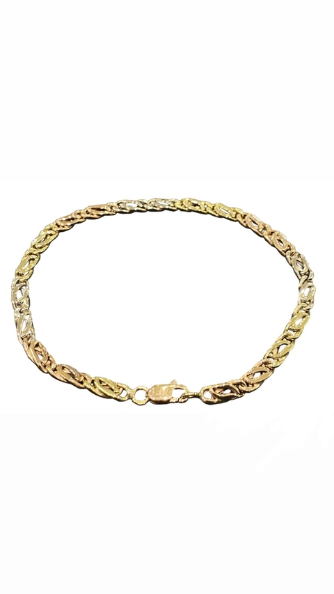 Pulsera de Oro “Juliana” Tricolor