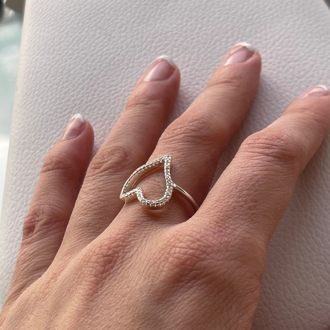 anillo corazon grande