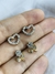 Aritos con strass acero dorado - comprar online