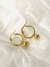 Argollitas Nico acero dorado - comprar online