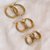 Argollas Strass dorado