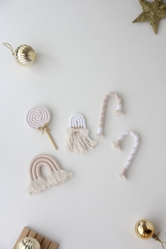 Set Navideño Macramé x5u. - tienda online