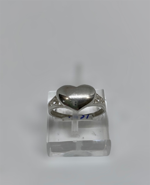 ANILLO CORAZON CURVO