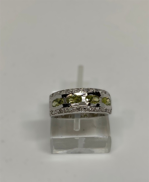 ANILLO PLATA Y PIEDRAS