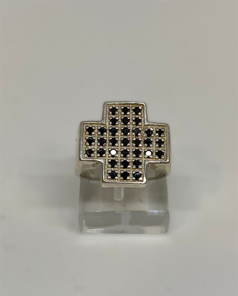 ANILLO CRUZ CON CUBICS