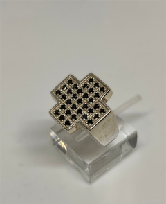 ANILLO CRUZ CON CUBICS - comprar online