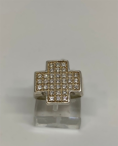ANILLO CRUZ CON CUBICS - JOYERÍA GASPARINI