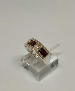 ANILLO DE PLATA CON CUBICS - tienda online