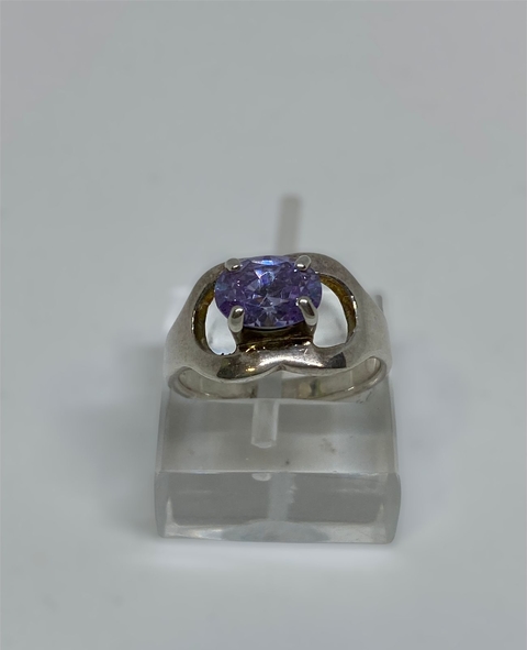 ANILLO PLATA Y CUBIC