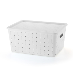 CESTO PRÁTICO RATTAN 21 LTS - BRANCO