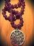 Collar de 54 cuentas de cristal y dije de Merkaba de Metal
