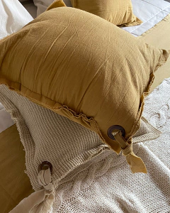 ALMOHADON 40x40 LIENZO (AVELLANA) - consultar por relleno, mas cantidad y colores