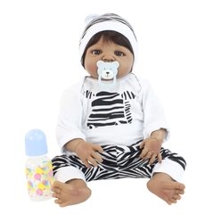 Bebê Reborn Negro Corpo Silicone Pronta Entrega Lançamento
