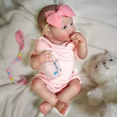Boneca Bebê Reborn Realista 48cm Menina Corpo de Silicone - comprar online