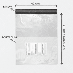 BOLSA ECOMMERCE TRICAPA CON PORTAGUIA TAMAÑO GRANDE 42X51 (1000) - comprar online
