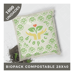 BOLSA BIOPACK BIOCOMPOSTABLE TAMAÑO MEDIANO 28X40 (1000)