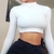 Cropped Gola Alta Manga Longa - comprar online