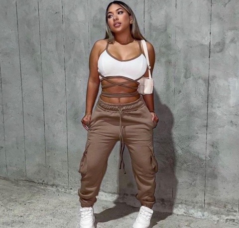 Calça Moletom Cargo