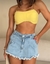 Shorts Saia Jeans Lavagem Clara - Premium