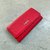 Billetera Magnolia sintética marrón, dark cookie y rojo - comprar online