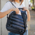 Mochila Niza matelassé negra opaco - tienda online