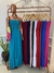 Vestido longo elástic azul marinho - comprar online