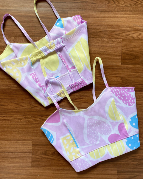 Cropped estampado P