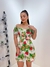 Vestido botões estampado