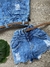 Short jeans com cinto couro