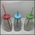 botella vidrio con tapa y bombilla (337030) - comprar online