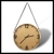 reloj dorado cuero negro (RL27008)