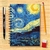 Sketchbook Caderno Desenho Noite Estrelada Vincent Van Gogh 140 Págs 70 Folhas 180g ou 100 Págs 50 Folhas 240g - Plus Ultra Store 