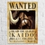 Placa Decorativa Quadro One Piece Anime Procurado Wanted - Quarto Sala Decoração Casa MDF com Fita 20x28