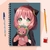 Caderno Universitário Personalizado Anime Spy x Family Anya 1 matéria 96fls, 5 matérias 120fls ou 10 matérias 180fls - comprar online