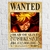 Placa Decorativa Quadro One Piece Anime Procurado Wanted - Quarto Sala Decoração Casa MDF com Fita 20x28 - loja online