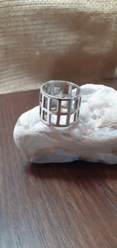 Anillo calado cuadrado - comprar online