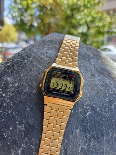 Reloj retro clasic dorado unisex