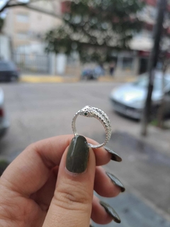 anillo serpiente verde